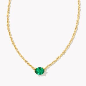Kendra Scott NWT emerald pendant necklace